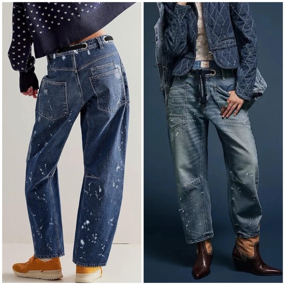 WE THE FREE Moxie Blue Slouchy Denim Jeans SZ 30 - Picture 9 of 9